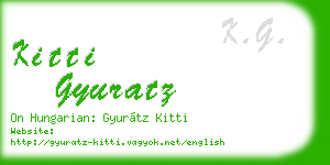 kitti gyuratz business card
